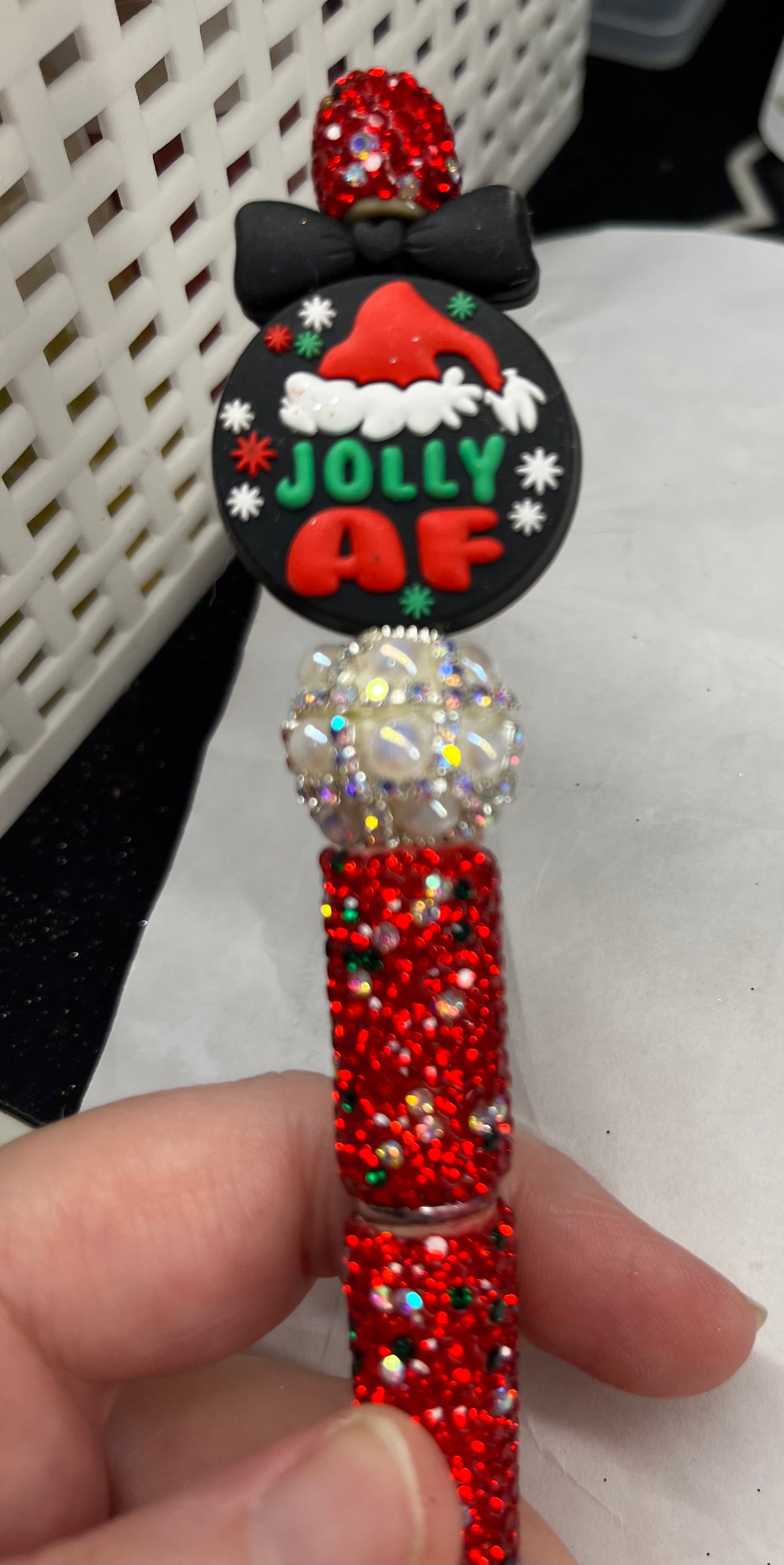 Jolly AF on a Multi Color Bling Pen