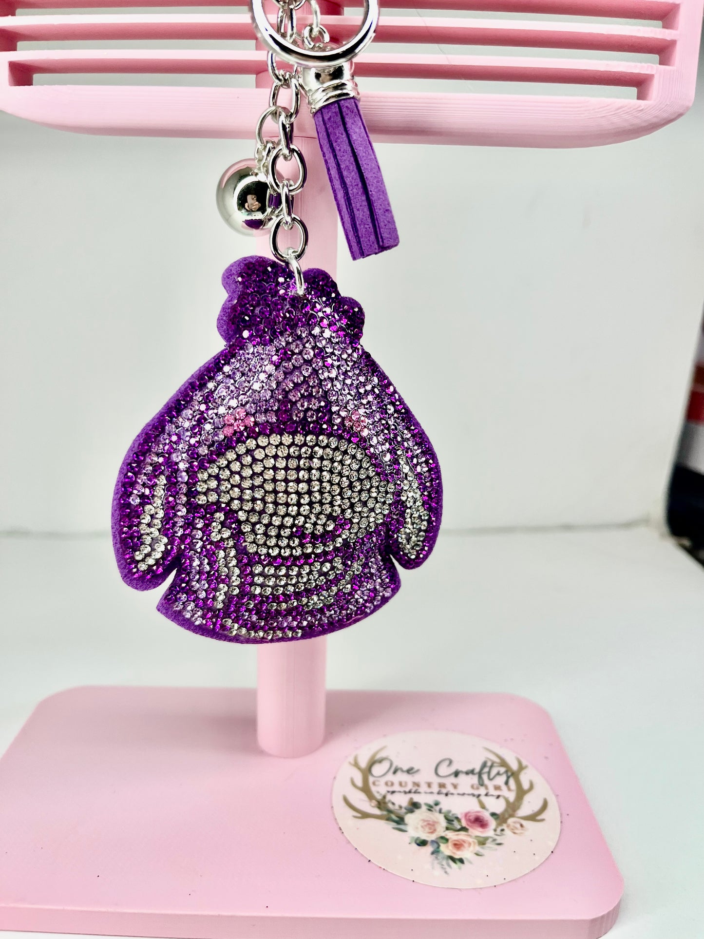 Sparkly Rhinestone Woodland Friends Keychain