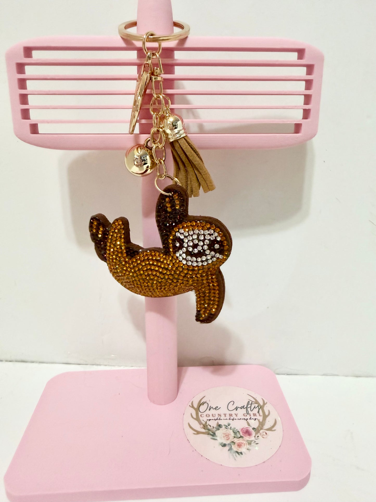 Animal Sparkly Rhinestone Keychain