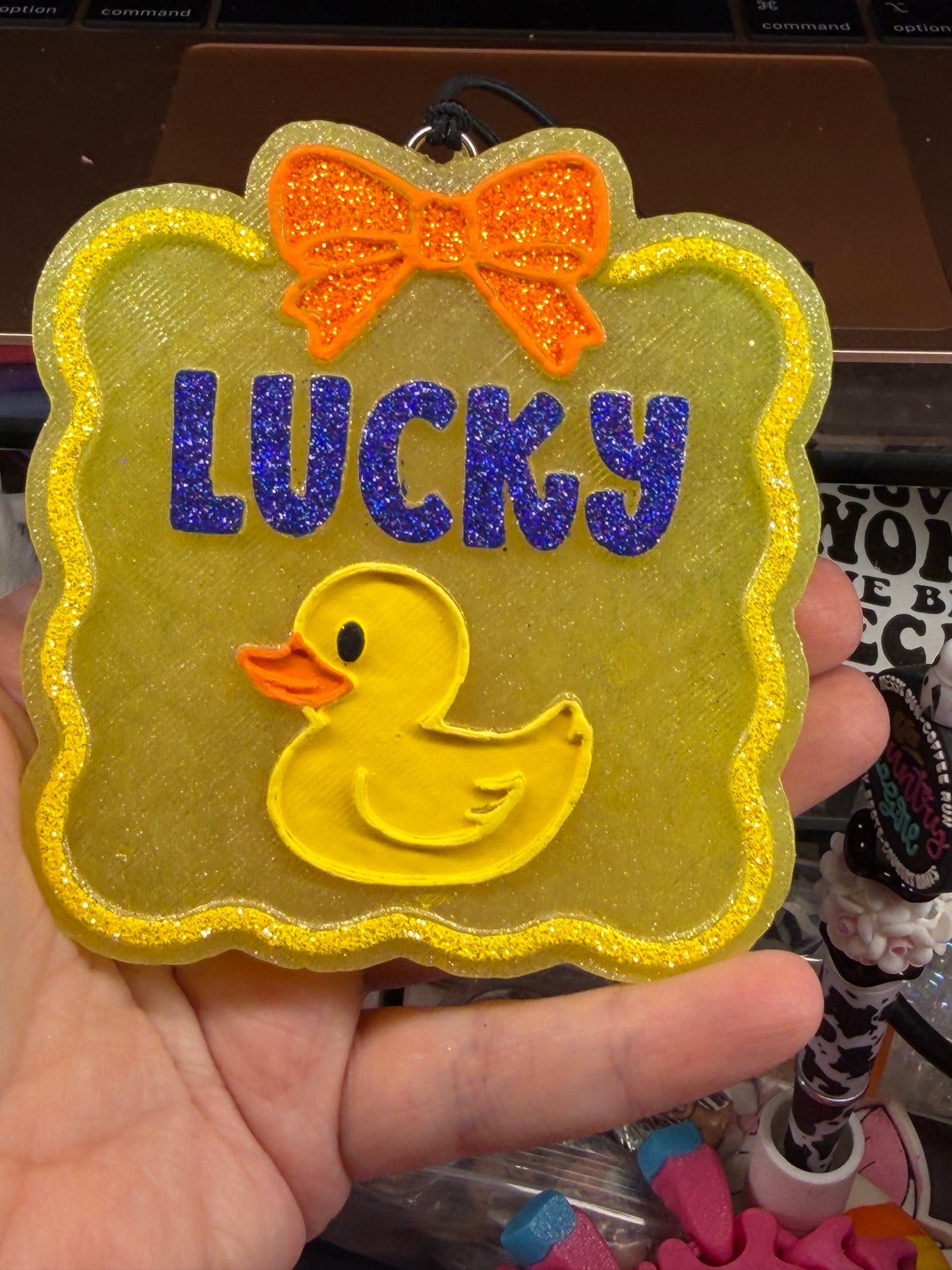 Lucky duck freshie in the scent Dark Ice