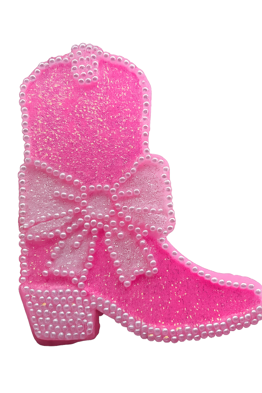 Pink Blinged Cowboy Boot Freshie  in Clean Cotton