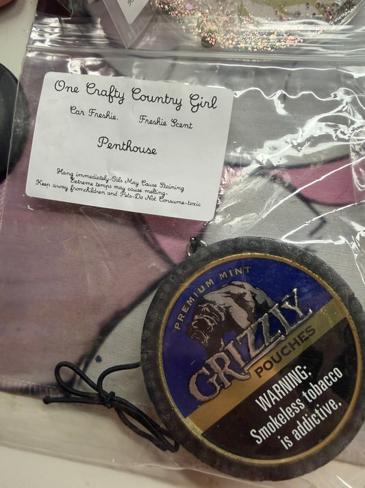 Grizzly can freshies in Penthouse scent