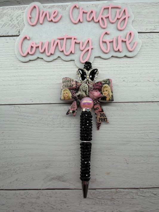 Butterfly Dolly Bow on fancy pen