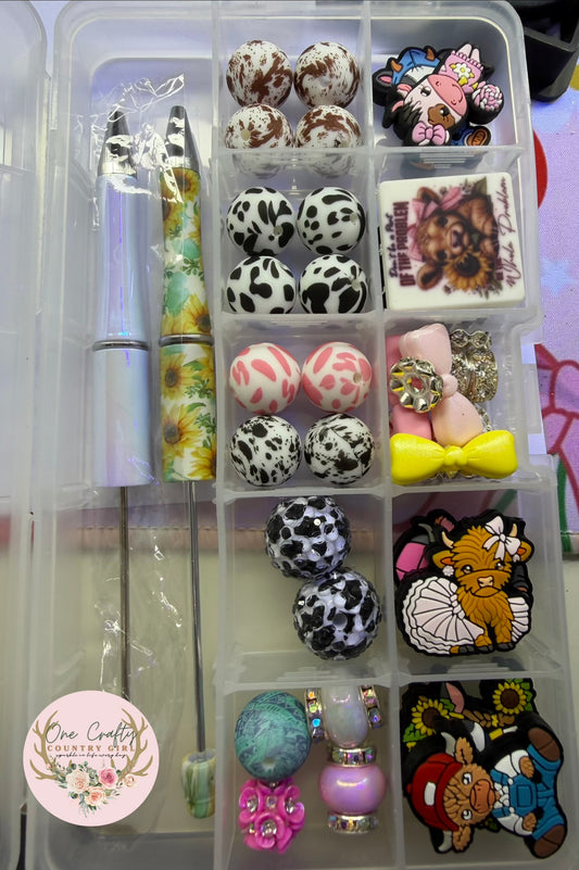Cow beadable pen kit