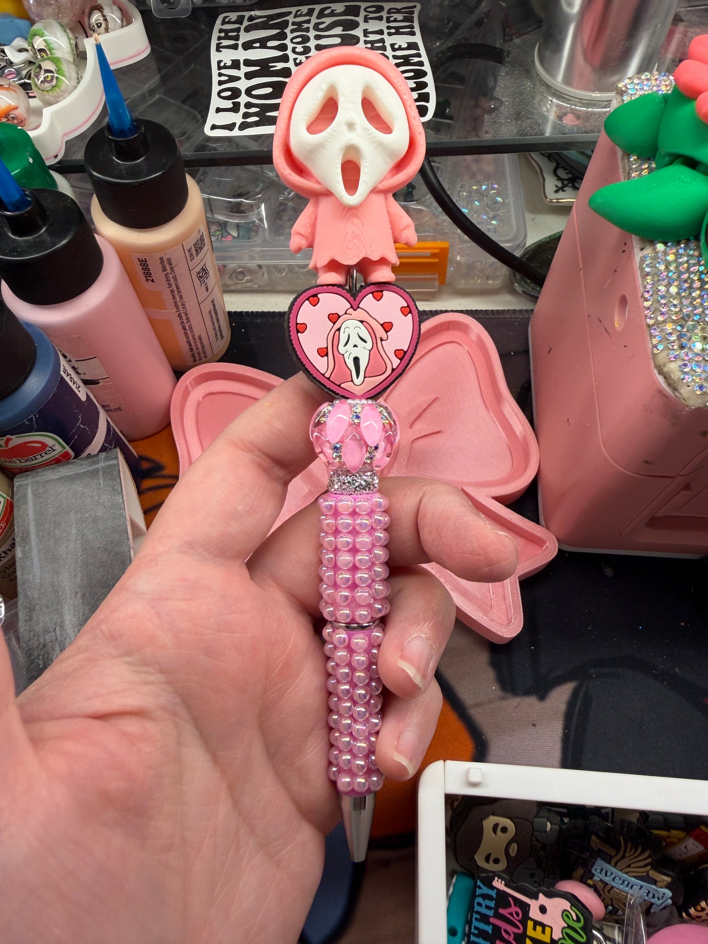 Spooky Ghost Face Pen