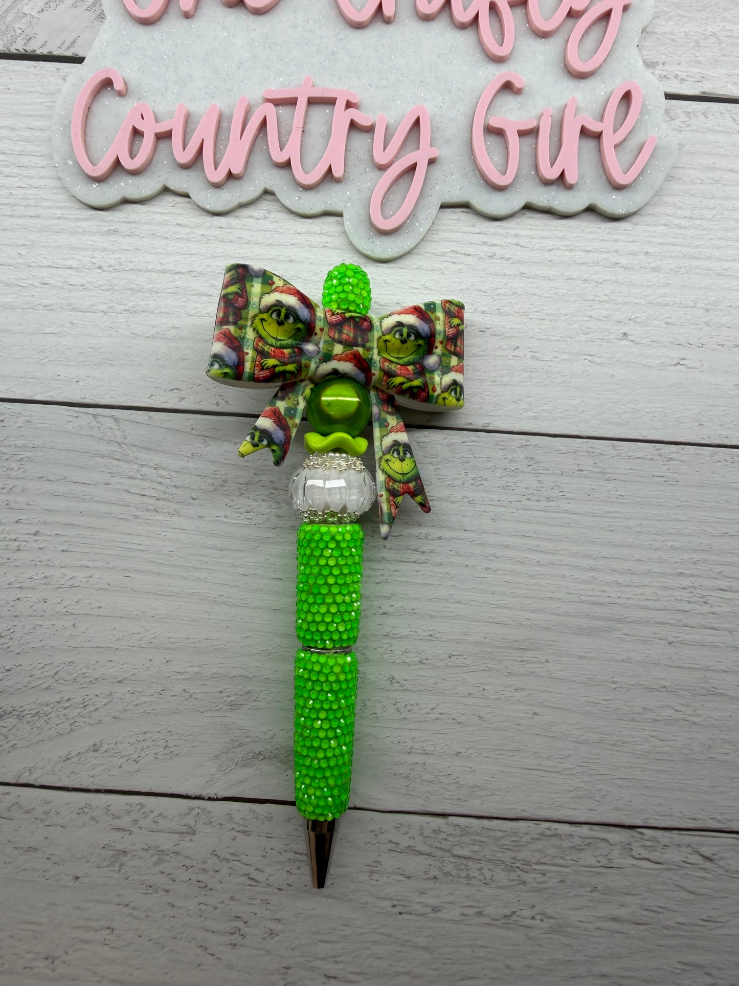 The Green Man Bows on Fancy Rhinestone Bases