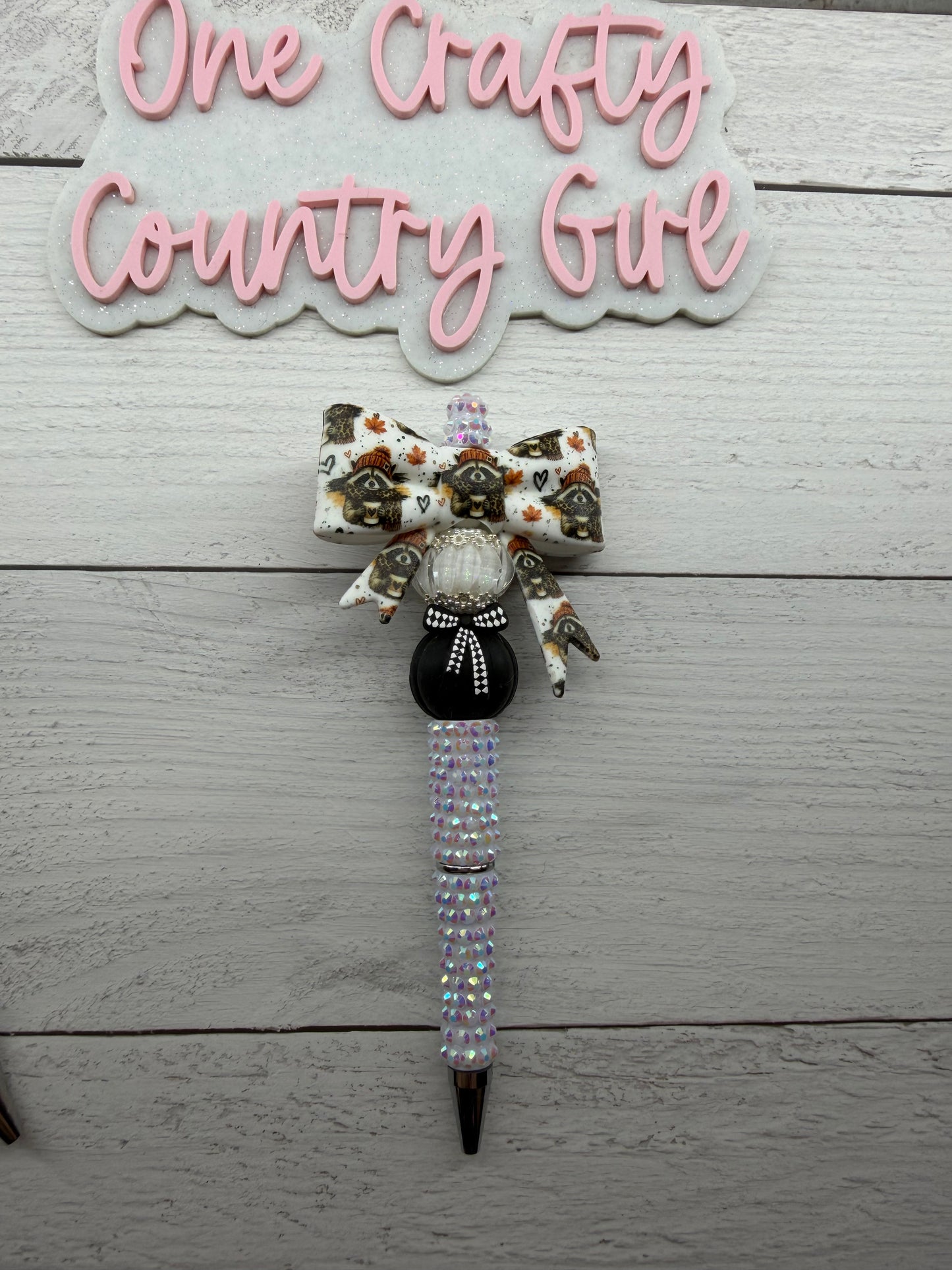 Fall Bow on rhinestone pens