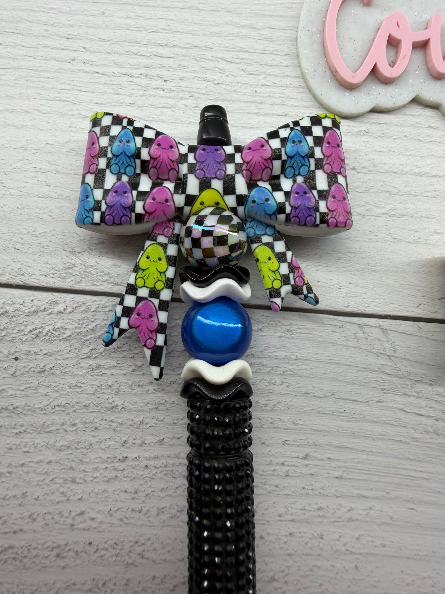 "Richard" based bows on plastic rhinestone pens (Adults pen)