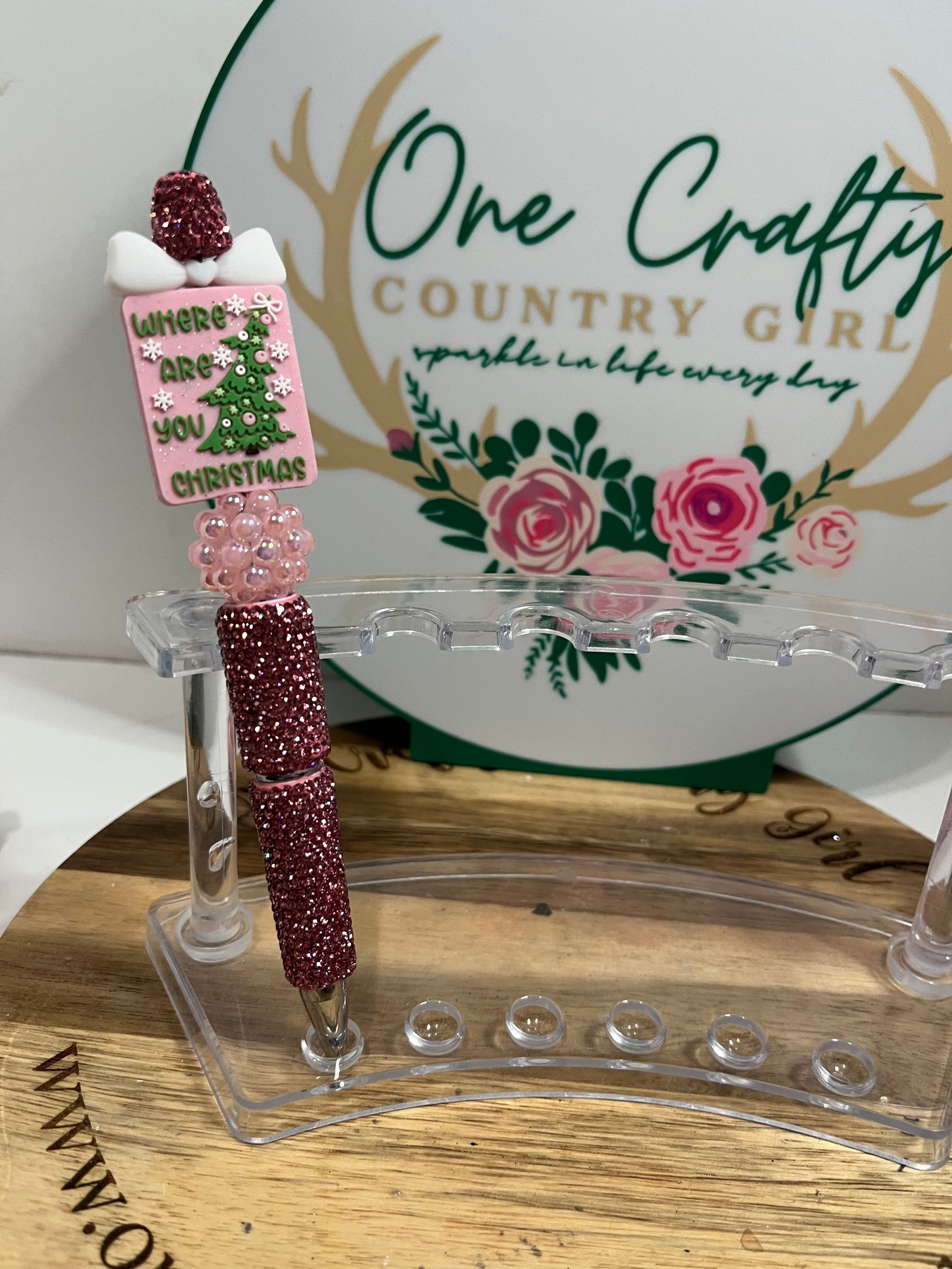 Where are you Christmas on a sparkly pen