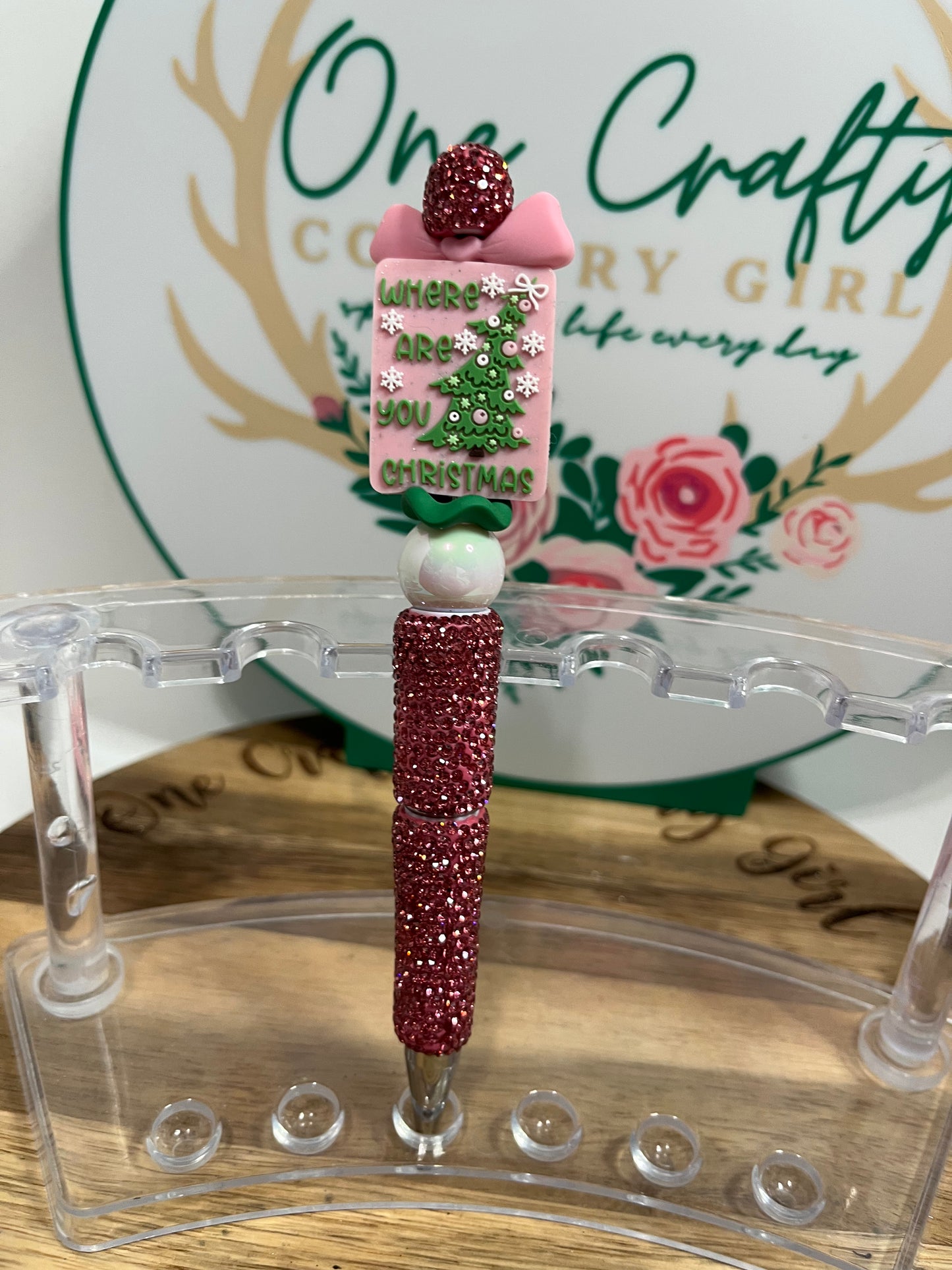Where are you Christmas on a sparkly pen