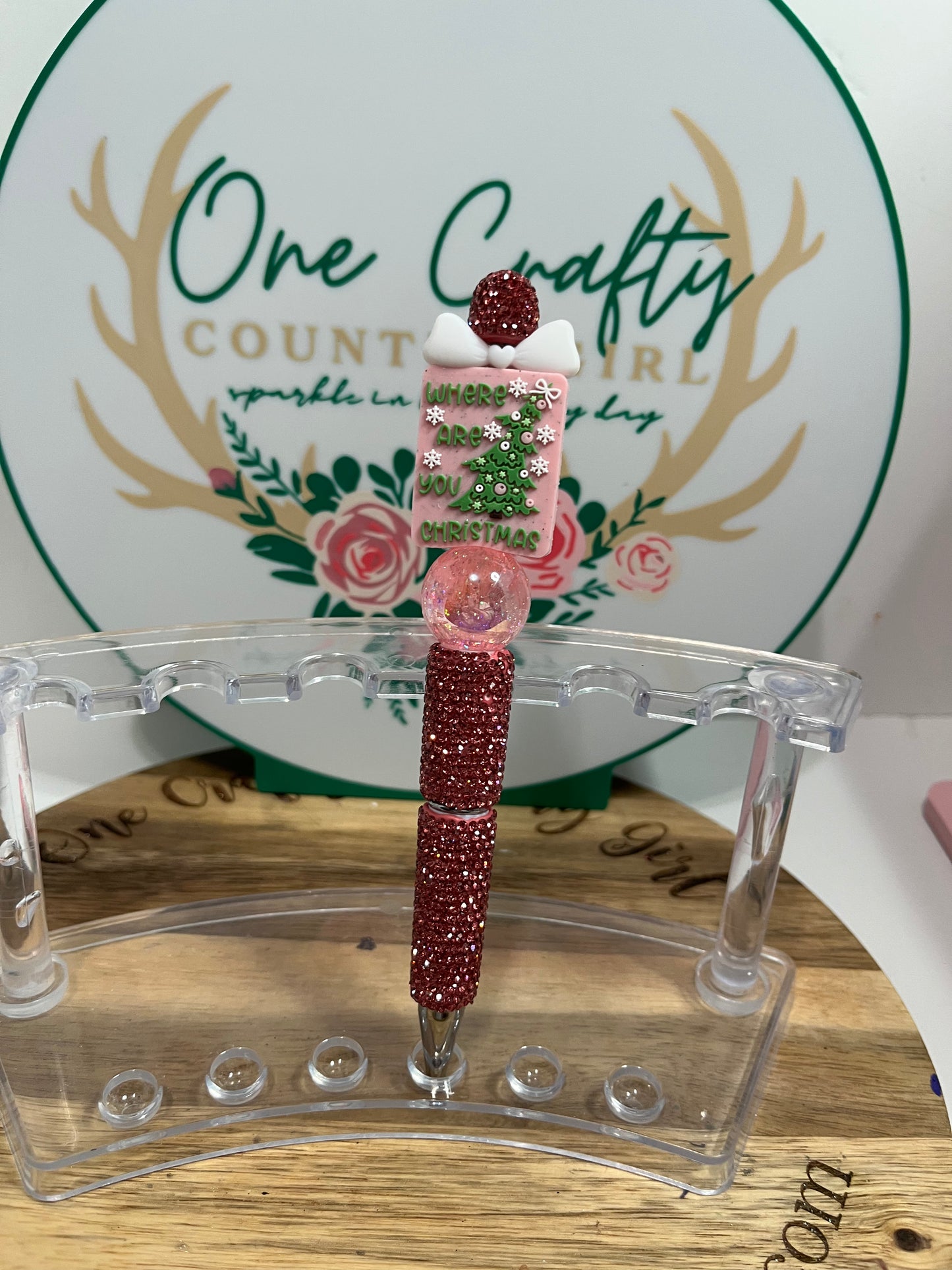 Where are you Christmas on a sparkly pen