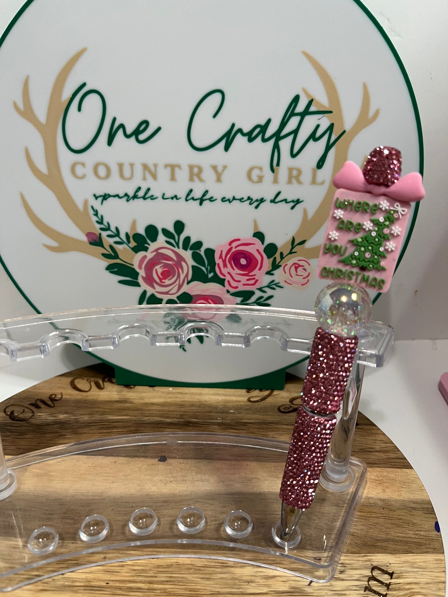 Where are you Christmas on a sparkly pen