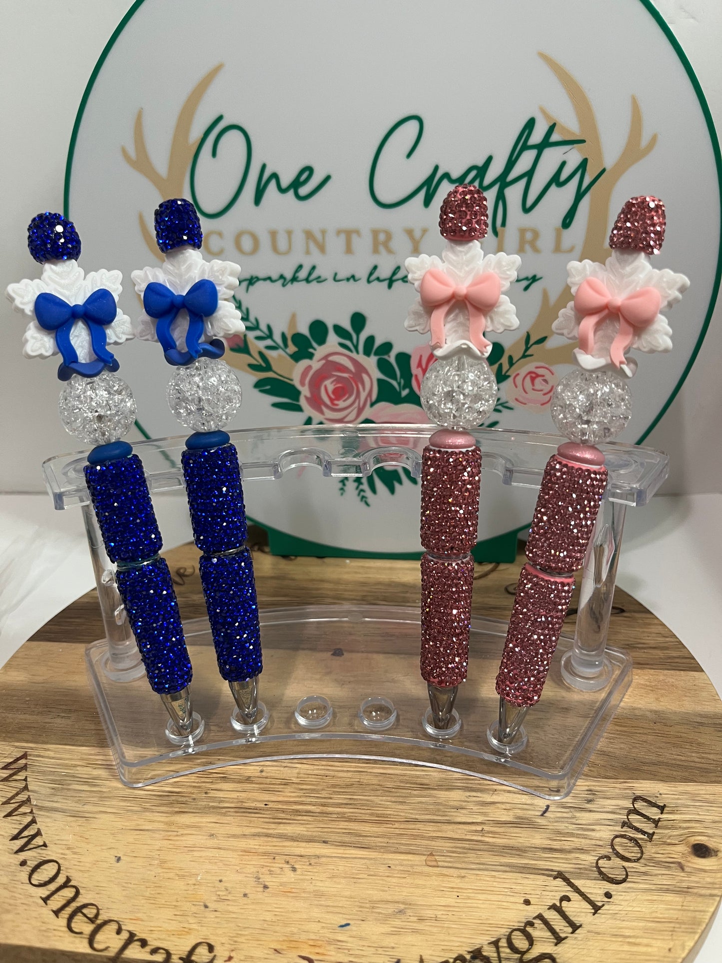 Bow Snowflakes on Fancy pens