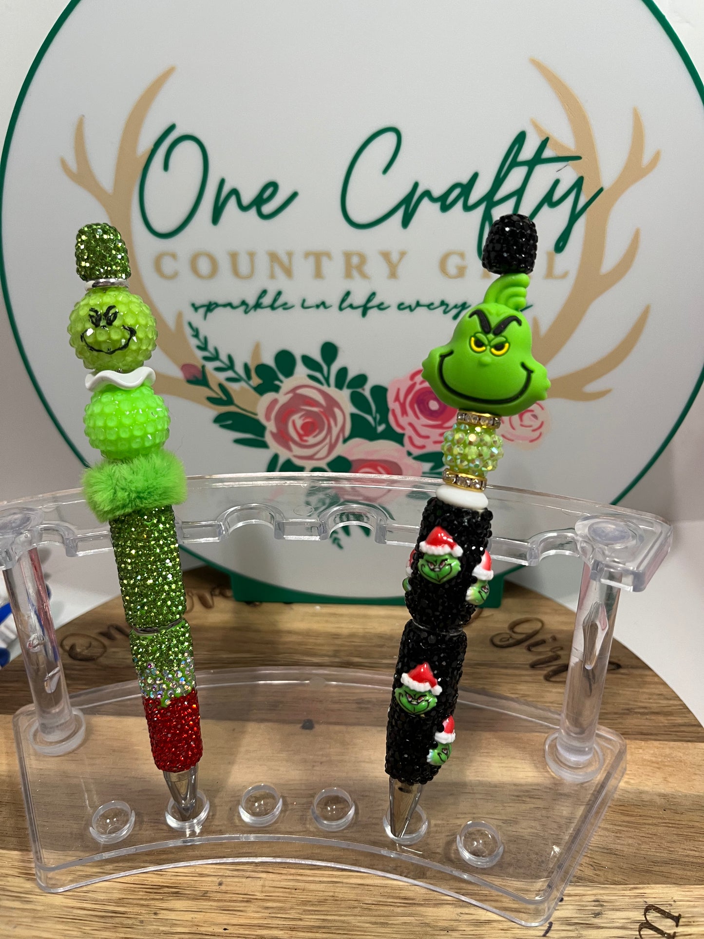 Mean Green Man on Bling Pen