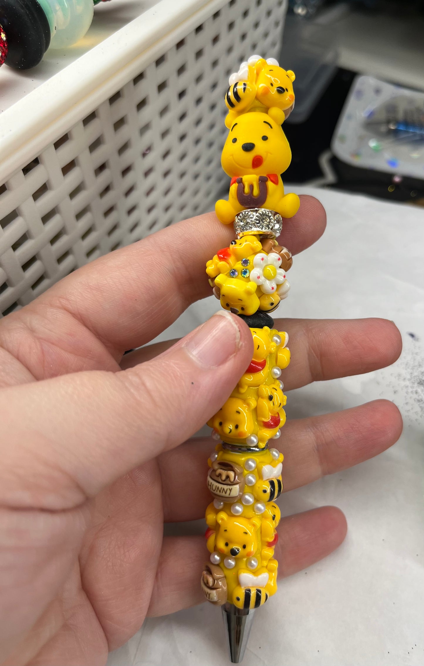 Yellow Bear Pen with Yellow Bear Bling pen