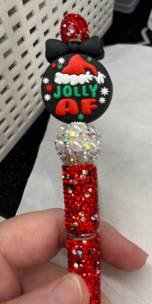 Jolly AF on a Multi Color Bling Pen