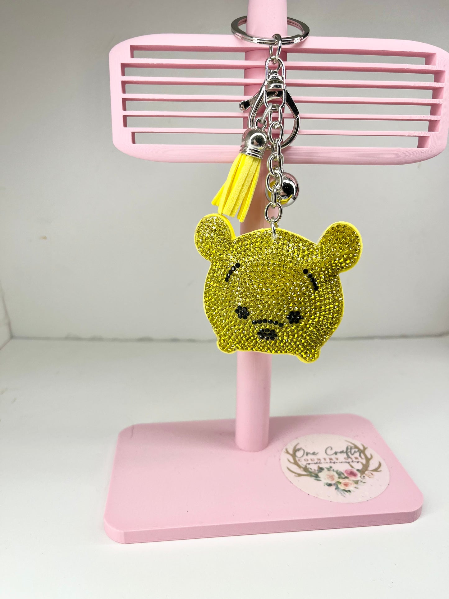 Sparkly Rhinestone Woodland Friends Keychain