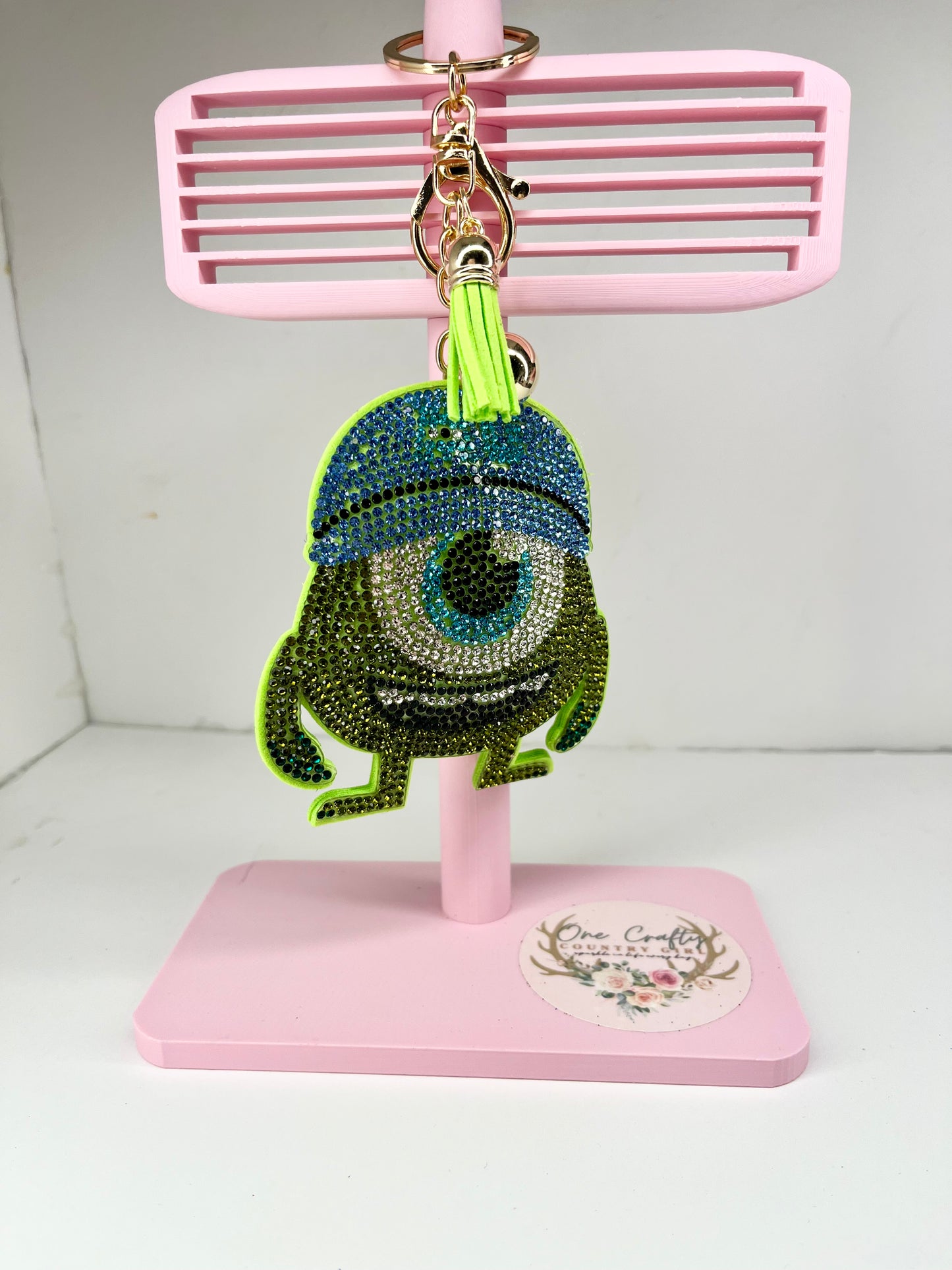 Sparkly Rhinestone Monsters Keychains