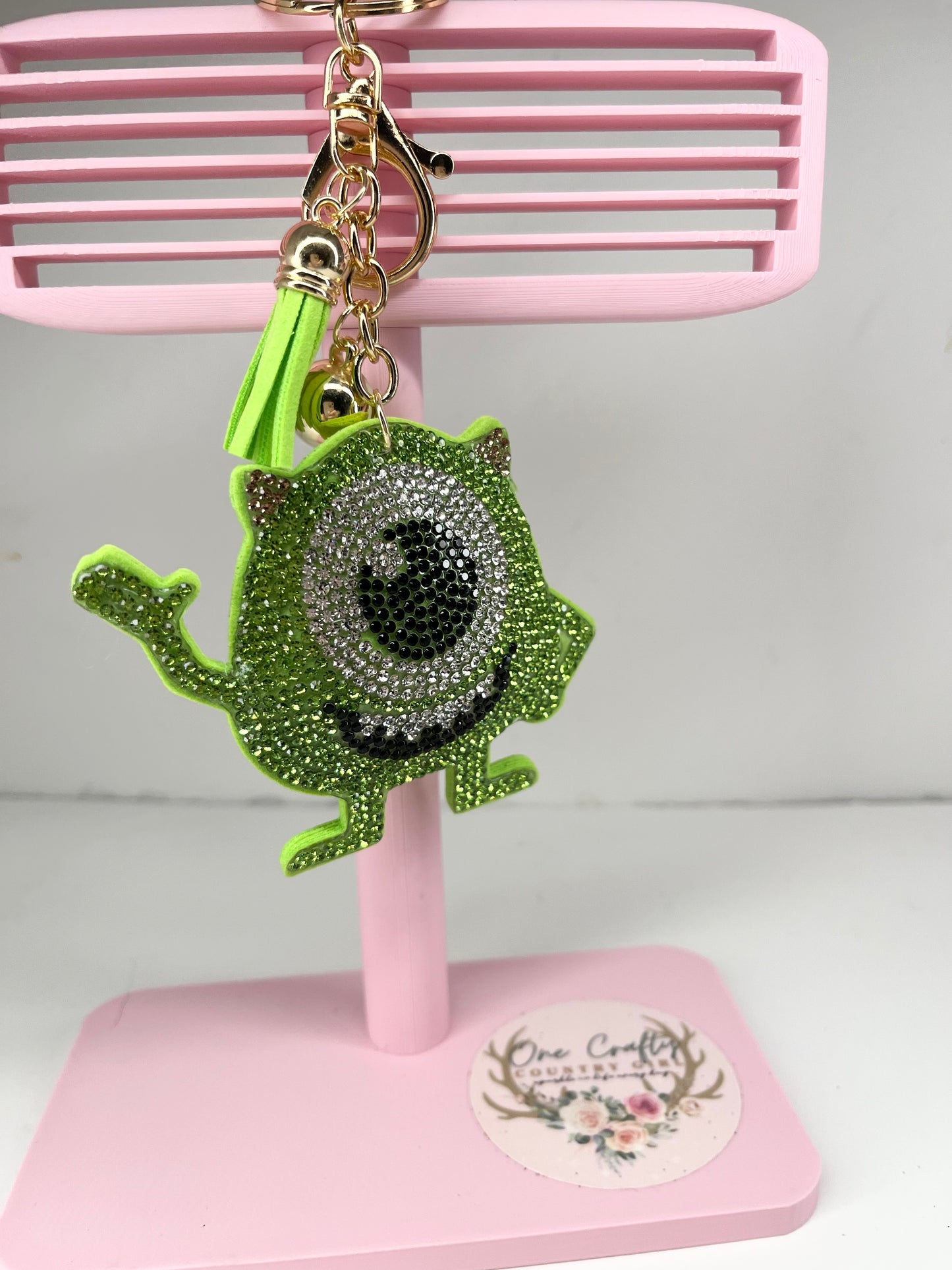Sparkly Rhinestone Monsters Keychains