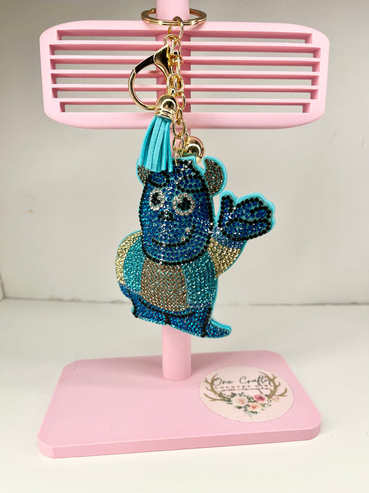 Sparkly Rhinestone Monsters Keychains