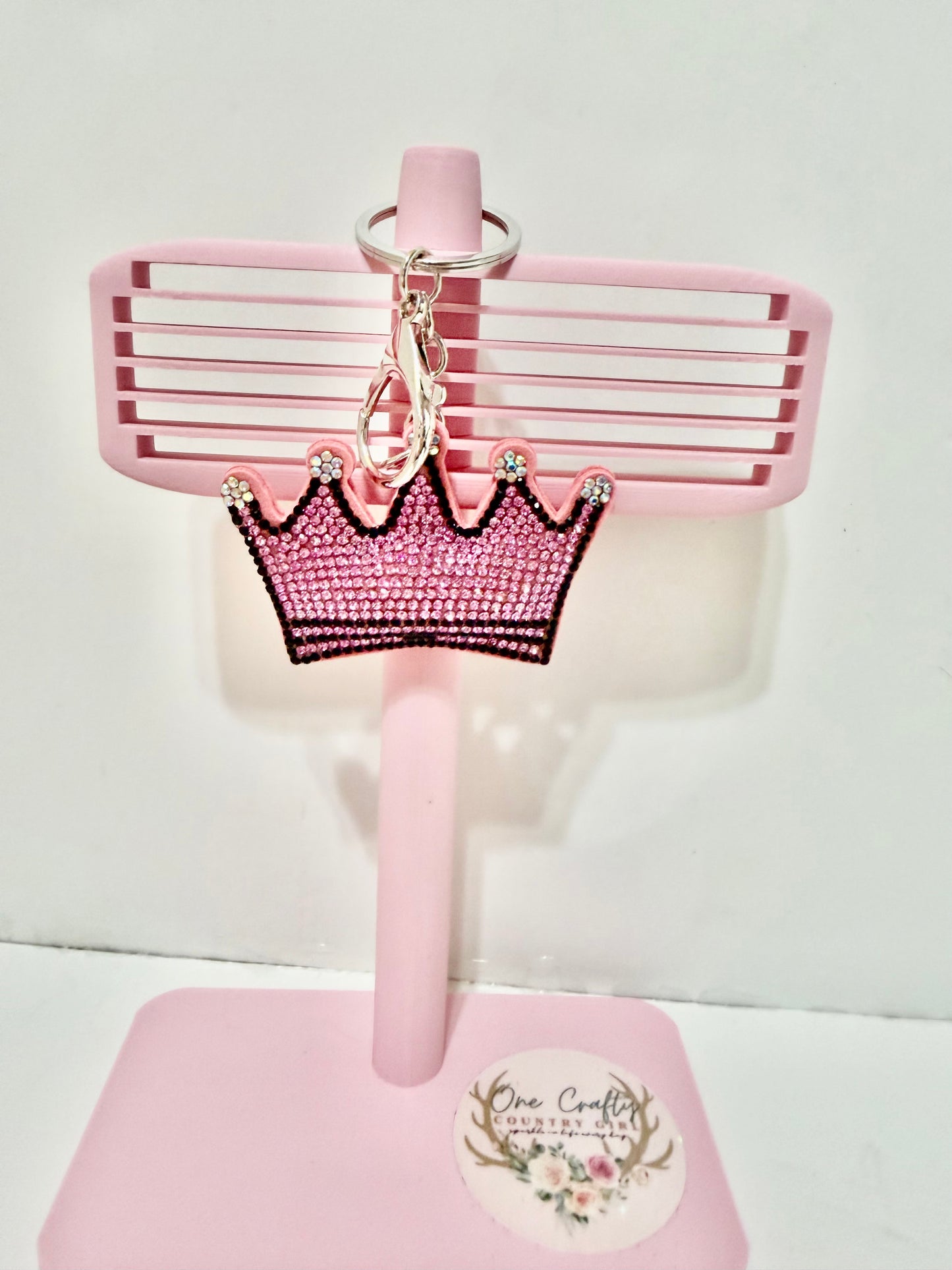 Crown Sparkly Rhinestone Keychains