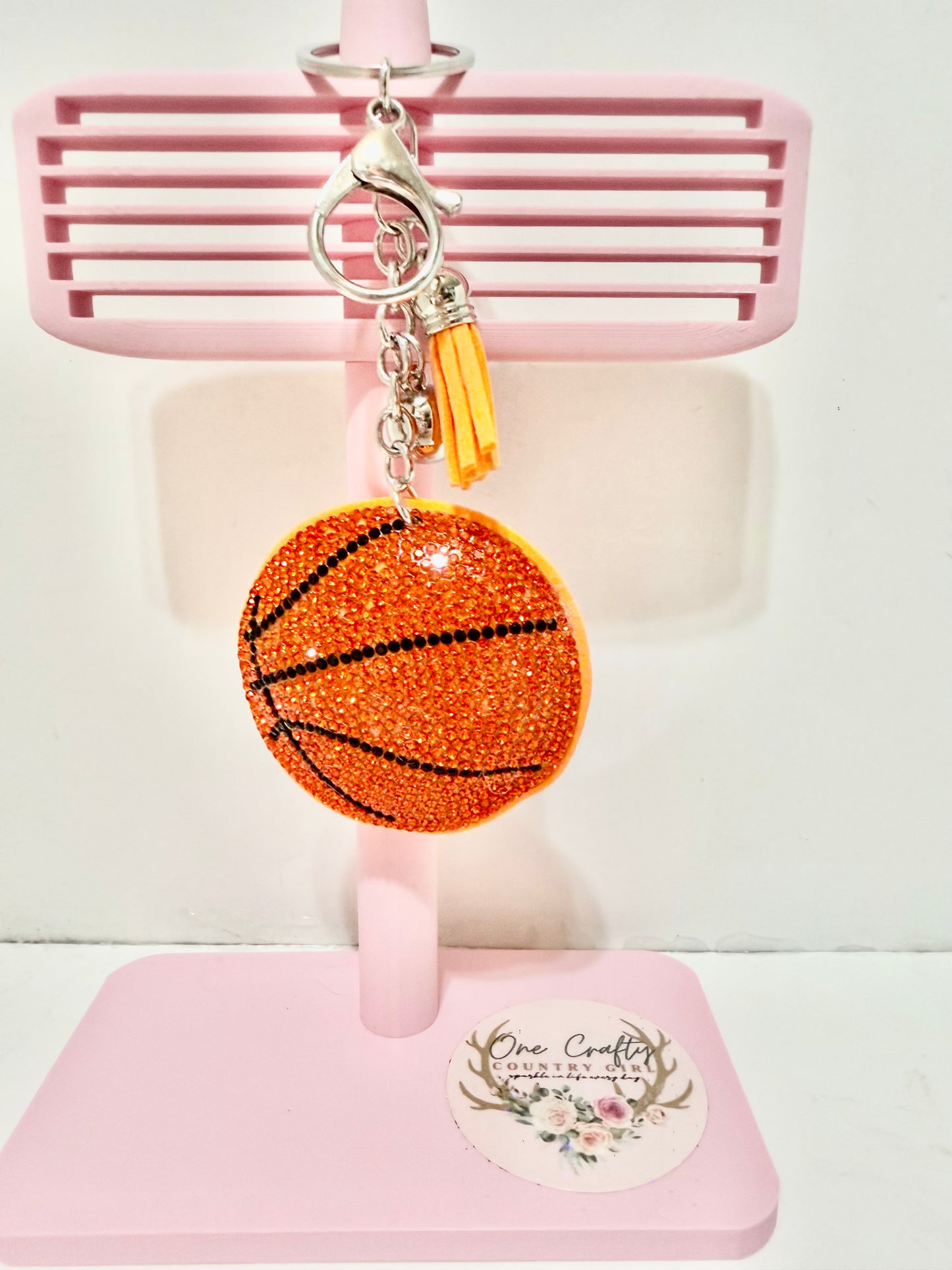 Sports Sparkly Rhinestone Keychain
