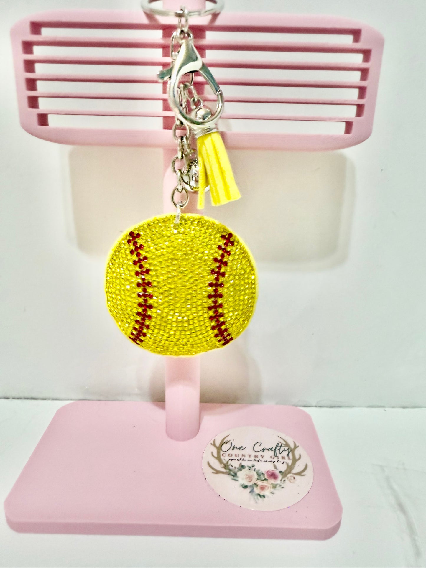 Sports Sparkly Rhinestone Keychain