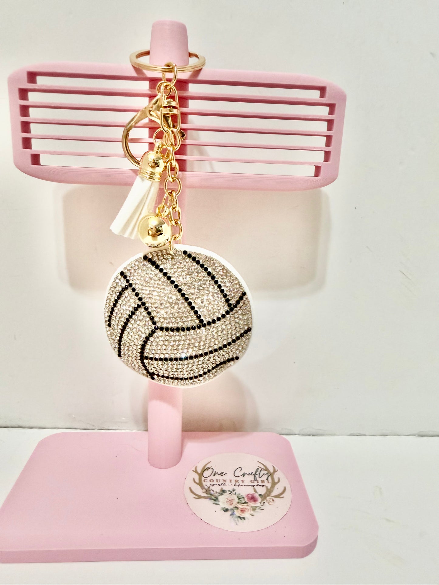 Sports Sparkly Rhinestone Keychain
