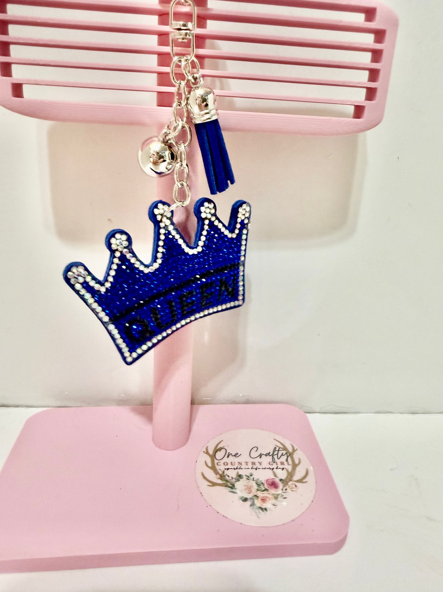 Crown Sparkly Rhinestone Keychains