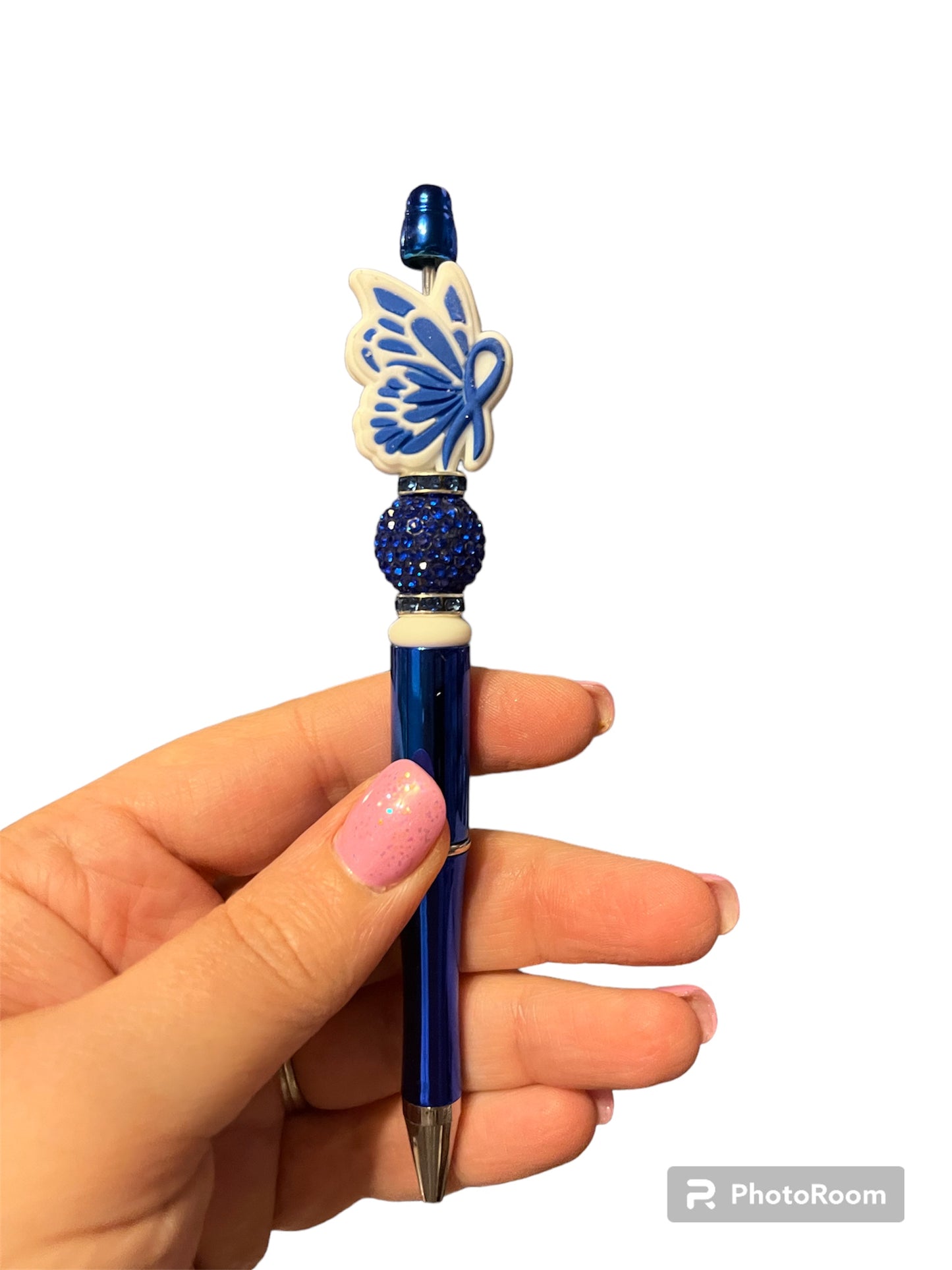 Ribbon Awareness Butterfly Beadable Pens