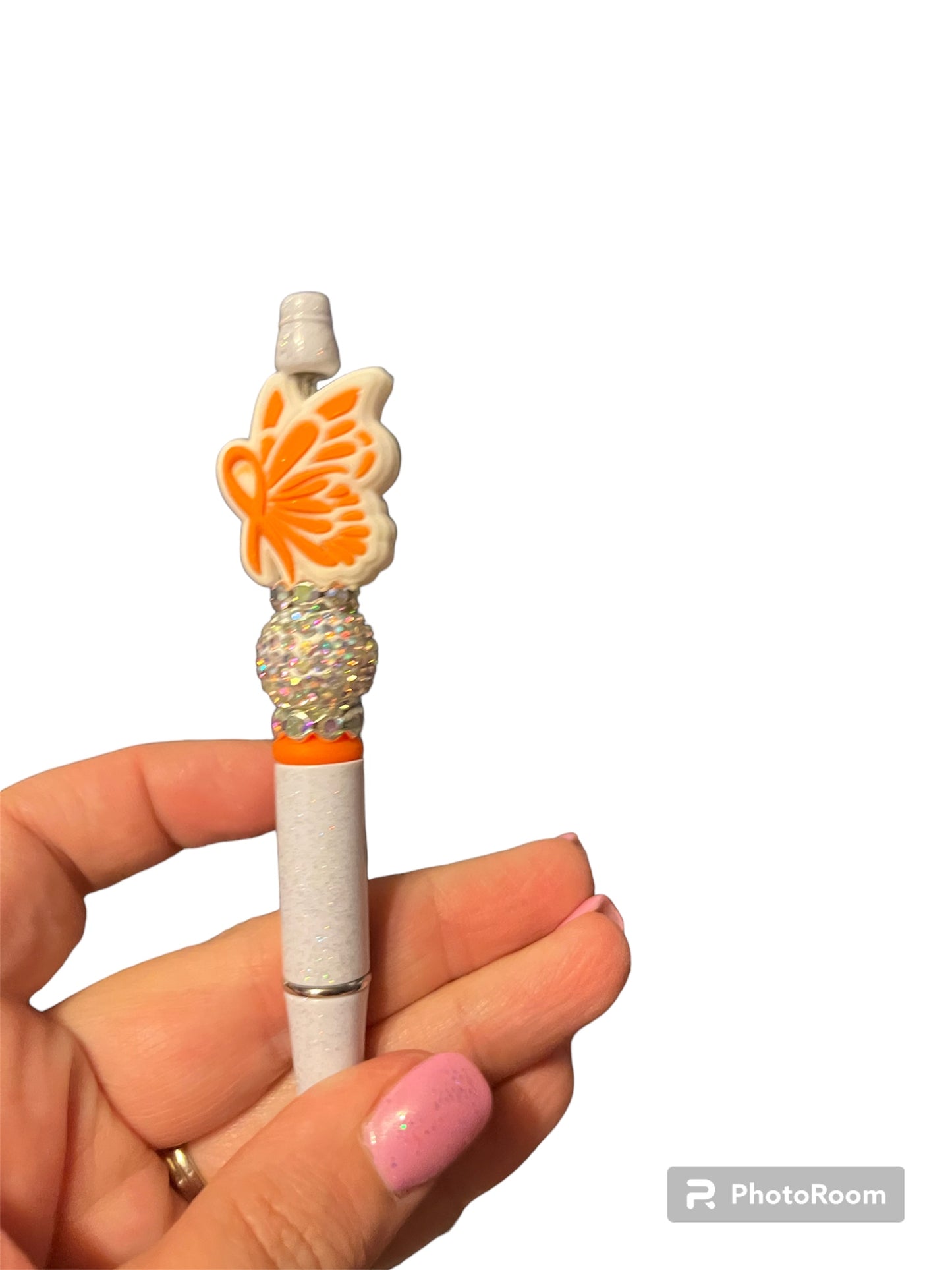 Ribbon Awareness Butterfly Beadable Pens