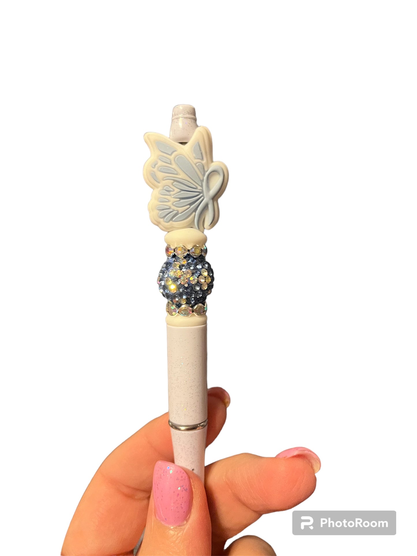 Ribbon Awareness Butterfly Beadable Pens