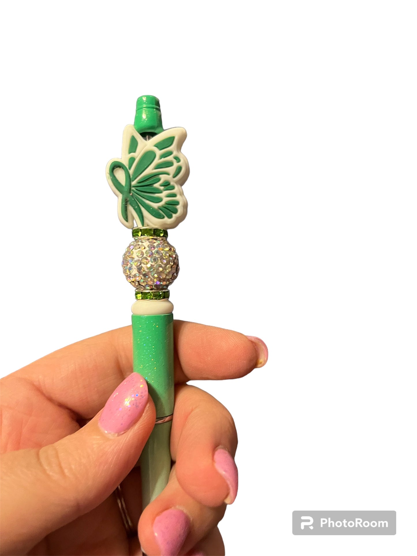 Ribbon Awareness Butterfly Beadable Pens