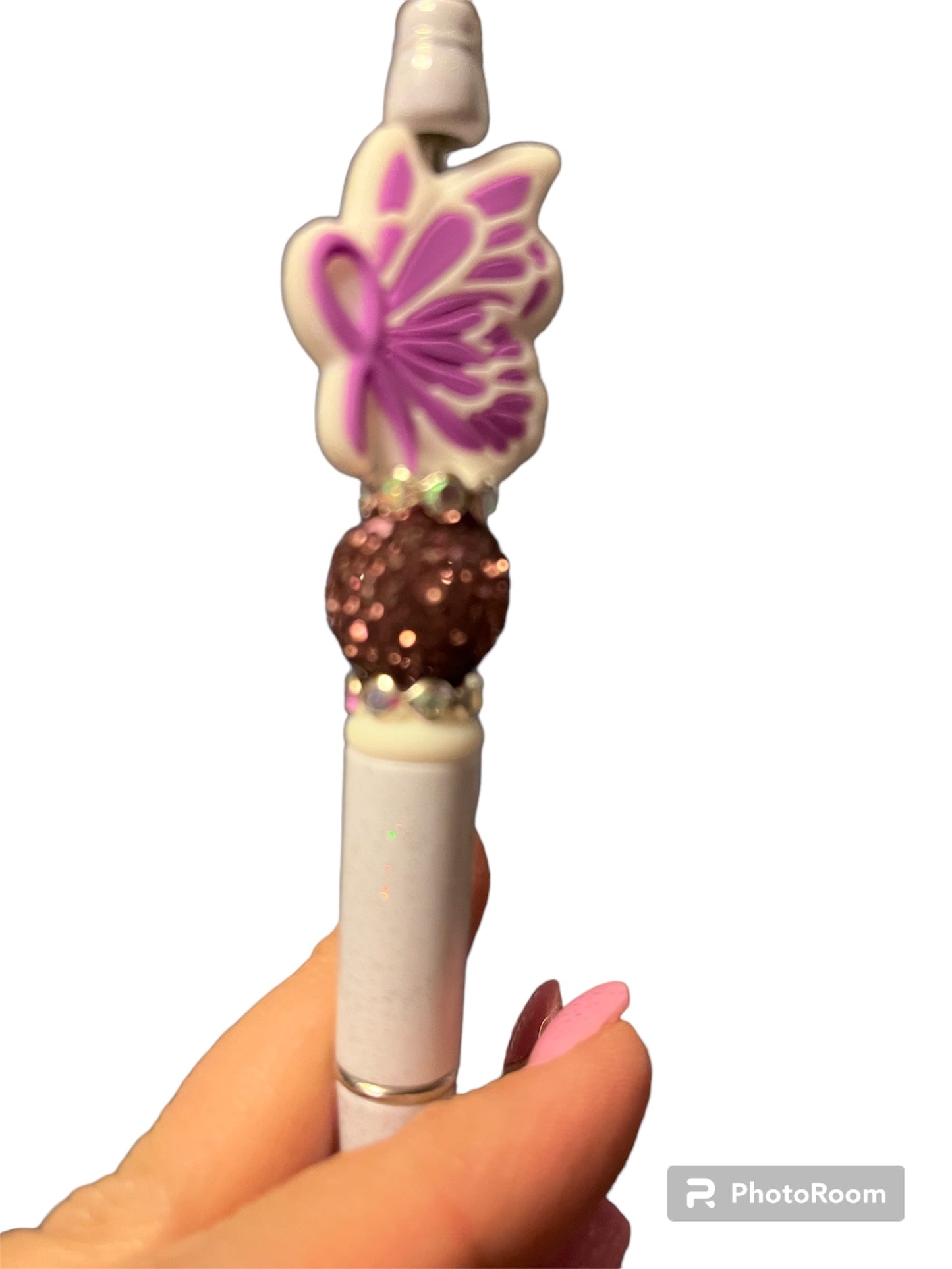 Ribbon Awareness Butterfly Beadable Pens