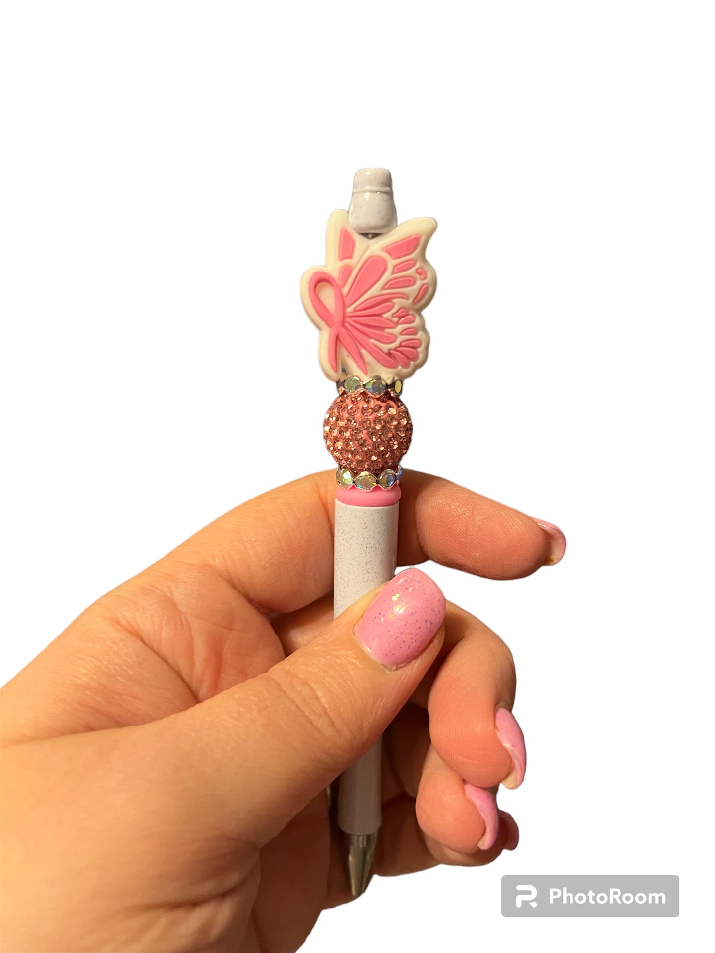 Ribbon Awareness Butterfly Beadable Pens