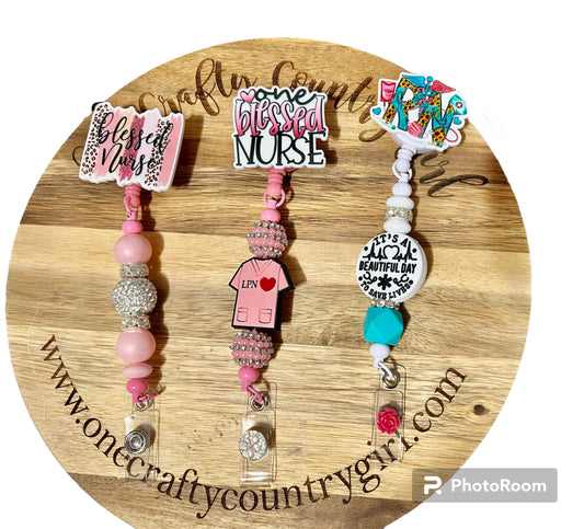 Healthcare & First Responder Beadable Badge Reel