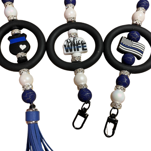 Police Officer  Rearview Car Charm