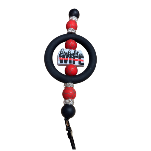 Firefighter Rearview  Mirror Car Charm