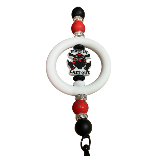 Firefighter Rearview  Mirror Car Charm